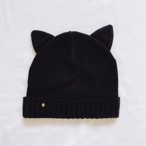Kate Spade Black Cat Beanie